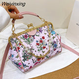 Weiyinxing chain tote bags for women flowers purses and handbags evening clutch crossbody bag Luxury women's bag trend shoulder bag