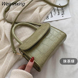Weiyinxing YIDE New Crocodile Pattern Crossbody Bags for Women 2023 Small Chain Handbag Small Bag PU Leather Hand Bag Ladies Designer
