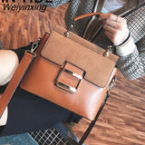 Weiyinxing Women Bag Vintage Shoulder Bags 2023 Buckle PU Leather Handbags Crossbody Bags for Women Famous Brand Spring Sac Femme