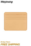 Weiyinxing Leather ID Card Holder Candy Color Bank Credit Card Box Multi Slot Slim Card Case Wallet Women Men Business Card Cover