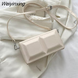 Weiyinxing Checkered Designer Women's Crossbody Bag Casual Shoulder Bag Fashion Solid Color Lady Messenger Clutch Bag Female 2023
