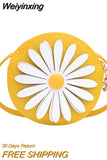 Weiyinxing Little Daisy Girl Small Children's Shoulder Bags Fashion PU Leather Princess Mini Messenger Bag Coin Purse Wallet Handbags