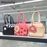 Weiyinxing Summer Flower Coin Purse Crossbody Small Square Bag Strawberry Print Hand Pillow Bag Shoulder Underarm Bag Women Bag