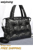 weiyinxing Space Pad Cotton Women Handbags Designer Shoulder Bags Nylon Down Feather Crossbody Bag Large Capacity Tote Shopper Purse