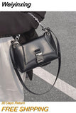 Weiyinxing PU Leather Women Crossbody Bag Fashion Chain Ladies Shoulder Messenger Bags Solid Color Design Female Purse Handbags