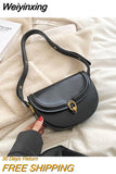 Weiyinxing Saddle Bags Luxury Designer Women Shoulder Bag Fashion Travel Small Crossbody Bag Trend Winter Small Purses and Handbags