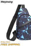 Weiyinxing Men Casual Multifunction Shoulder Bag Travel Crossbody Bag on Shoulder Sling Bag Pack Messenger Pack Chest Bag for Male
