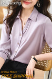 Weiyinxing Sleeve White Blouse Shirt Blouse Women Blusas Mujer De Moda 2023 Turn Down Collar Office Lady Blouse Tops Women Blusa E197