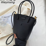 Weiyinxing 2023 New Brand Designer Handbag Messenger Bag Portable Bucket Bag High-quality Texture High-quality Leather Small Bag Women