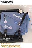 Weiyinxing Capacity Single Shoulder Bag Male Japanese Harajuku Class Make-up Postman Girl Student Messenger