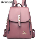 Weiyinxing 2023 Women Leather Backpacks Fashion Shoulder Bags Female Backpack Ladies Travel Backpack Mochilas School Bags For Girls