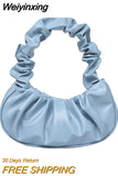 Weiyinxing Fold Shoulder Bag Underarm Bag French Niche Texture Popular Small Bag Female 2023 New Trend Handbag Bags for Women