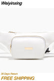 Weiyinxing Waist Packs Women 2023 New Solid Color Chest Bag Multi-functional Girl Model Waist Bag PU Leather High-capacity Casual