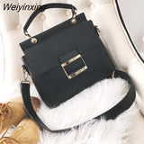 Weiyinxing Women Bag Vintage Shoulder Bags 2023 Buckle PU Leather Handbags Crossbody Bags for Women Famous Brand Spring Sac Femme