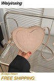 Weiyinxing Women Heart-shaped Crossbody Bag Luxury Designer Small Shoulder Bags for Ladies Female Evening Clutch Purse Handbags