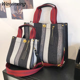 Weiyinxing Designer Large Capacity Handbags Purses Women Shoulder Crossbody Bags 2023 New Fashion Canvas Casual Totes Messenger Bag