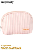 Weiyinxing Girl Leather Makeup Bag Women Cosmetic Bag Outdoor Waterproof Toiletries Organizer Female Beauty Bags Makeup Organizer