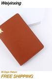 Weiyinxing Couple Passport Cover Hot Stamping Simple Plane Women Men Travel Wedding Passport Cover Holder Fashion Wedding Gift