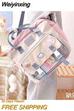 Weiyinxing Ins Japanese Harajuku Soft Girl Large Capacity Dual Purpose Schoolbag Female Cute Student One Shoulder Handheld Crossbody