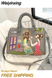 Weiyinxing Women Bag New Trend Alligator Bag for Women Fashion Large Capacity Messenger PU Leather Crossbody Female Luxury Brand Handbag