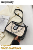 Weiyinxing Women's Chain Shoulder Bag 2023 New In Trend Designer Crossbody Bag Classic Female Handbags and Purses Small Saddle Bags