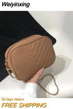 Weiyinxing Striped Crossbody Bags For Women Square Tassel Shoulder Bag Pu Leather Small Chain Ladies Handlbags
