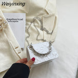 Weiyinxing Flower Mini Chain Small Bag New Fashion Lipstick Bag Western Style Casual Trend Simple Shoulder Messenger Bag for Women