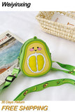 Weiyinxing Gel Children's Mini Coin Purse Handbags Cartoon Fruit Girls's Crossbody Bag for Boys Kids Cute Small Shoulder Bags Wallet