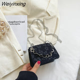 Weiyinxing Flower Mini Chain Small Bag New Fashion Lipstick Bag Western Style Casual Trend Simple Shoulder Messenger Bag for Women