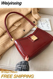 Weiyinxing Color PU Leather Shoulder Bags For Women hit Lock Handbags Small Travel Hand Bag Lady Fashion Bags