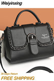 Weiyinxing Women's Bag High Quality PU Leather Shoulder Bags Designer Classic Messenger Pack for Women Vintage Crossbody Bag Flap