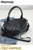 Weiyinxing Fashion Large Soft PU Leather Bag for Women Designer Luxury Travel Shopper Handbags Casual Shoulder Crossbody Bag Trend Tote