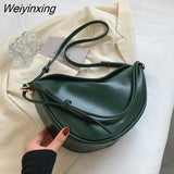 Weiyinxing Handbags for Women PU Leather Banana Crossbody Bags for Women 2023 Fashion Brand Designer Shoulder Bag Women Phone Purses