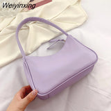Weiyinxing Women's Shoulder Bag 2023 Trendy Candy colors Women's handbag Small Summer Baguete Bag For Women Shoulder Bags Female Hobos