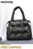 weiyinxing Space Pad Cotton Women Handbags Designer Shoulder Bags Nylon Down Feather Crossbody Bag Large Capacity Tote Shopper Purse