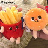 Weiyinxing Japanese Cartoon Food Pendant Kawaii Fries Hamburger Shoulder Bag Pendant Keychain Gift Toys