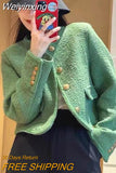 Weiyinxing Small Fragrance Tweed Jacket Coat For Women 2023 New French Retro Temperament Celebrities High Sense Short Outwear Casaco