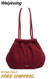 Weiyinxing Women's Large Capacity Shoulder Bag Solid Color Quilted Female Tote Purse Bags Nylon Cloth Ladies Portable Travel Handbag
