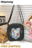 Weiyinxing Bag, Double Shoulder Messenger Bag Female New Student, Japanese PU Bar Bag 2023jk Bag Uniform Bag, Single Shoulder