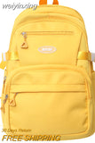 weiyinxing Fashion Waterproof High School Mochila Solid Bookbag for Boys Girls Lovers Schoolbag Bagpack Men Laptop Black Rucksack