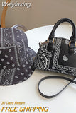 Weiyinxing PU Leather Women's Shell Bag Summer Cashew Flower Ladies Shoulder Crossbody Bag Female Set Small Top Handle Bags Handbags