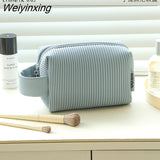 Weiyinxing Makeup Bag Leather Cosmetic Bag Women Multifunction Toiletries Organizer Portable Travel Waterproof Storage Case