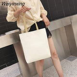 Weiyinxing YIDE New 2023 Women's Bag New Vertical Korean Fashion Solid Color Bag Casual Shoulder Bag Large Capacity Portable Tote Bag