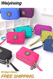 Weiyinxing Zipper Wallet, Women's Casual Waterproof Clutch Bag Versatile Nylon Phone Bag with Wristlet