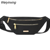Weiyinxing Women Plaid Waist Bag Female Oxford Waterproof Belt Bags Designer Crossbody Chest Bag Ladies Fashion Fanny Pack Banana Hip Purse