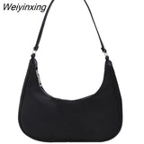 Weiyinxing Color Shoulder Purse Women Underarm Bag Ladies Fashion Top-handle Clutches Black Beige White Pink Handbag Pouch