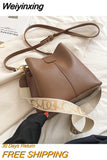 Weiyinxing 2 Layer Women's Bag Designer High Quality PU Leather Bucket Shoulder Crossbody Bags New Fashion Handbag Trend Small Tote