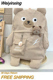 Weiyinxing Junior School Girls Primary School Students College Wind and Day Department Cute Bear Cartoon Large Capacity Backpack