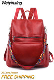 Weiyinxing Anti-theft Women Backpacks Famous Brand High Quality Leather Female Backpack Ladies Large Capacity School Bag for Girls