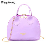 Weiyinxing Women Shoulder Bags Luxury Designer Shell Ladies Hand Bag Large Capacity Crossbody Bags Vintage PU Leather Totes Handbag